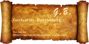 Gerhardt Bernadett névjegykártya