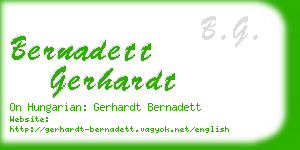 bernadett gerhardt business card